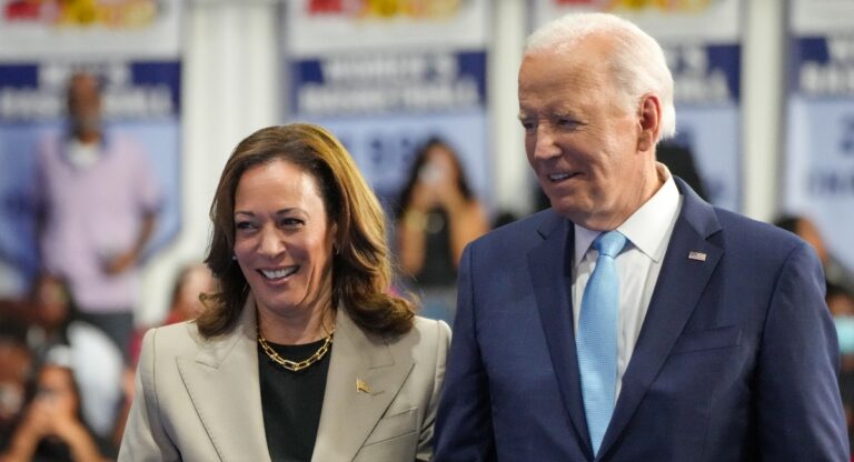 President Biden and Vice President Harris appear together